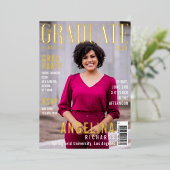 De Afstuderen Partij van het Afstudeerder van het  Folie Uitnodiging (Staand Voorkant)