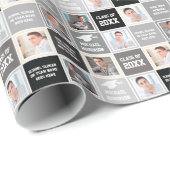 De Afstuderen van het elegante Zwarte en Grijze Cadeaupapier (Rol Hoek)