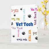 De Afstuderen van Technologie van de dierenarts Kaart (Gele Bloem)
