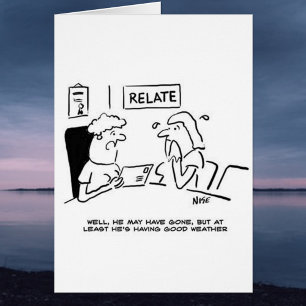 De afwezige echtgenoot stuurt een Briefkaart.