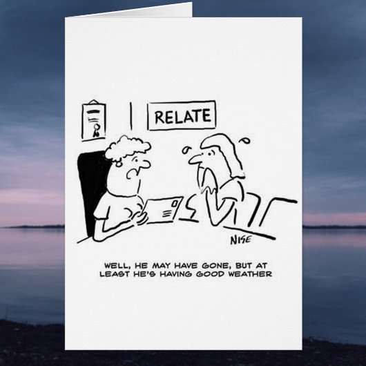 De afwezige echtgenoot stuurt een Briefkaart.