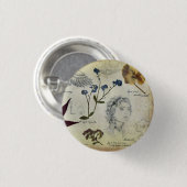 De agenda van een botanist ronde button 3,2 cm (Voorkant /achterkant)