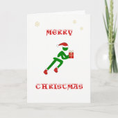 De agent dragende gift van Kerstmis Feestdagen Kaart (Voorkant)