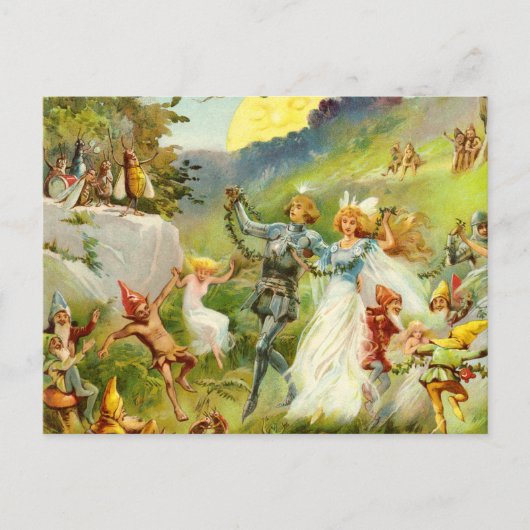 De airy Prince en Thumbelina Briefkaart (Voorkant)