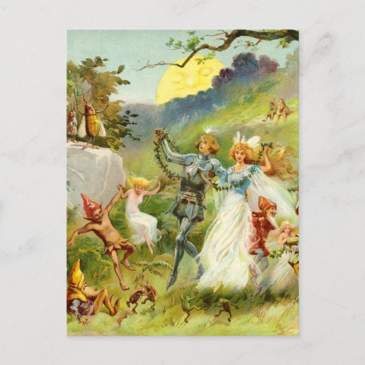 De airy Prince en Thumbelina Briefkaart (Voorkant)