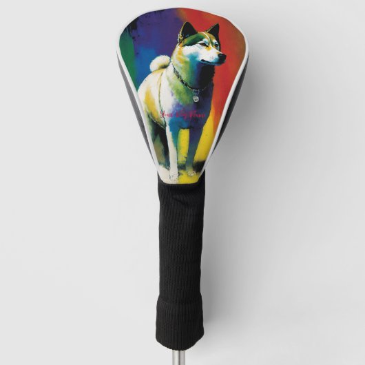 De Akita Hond - Compositie 009 Golfheadcover (Voorkant)