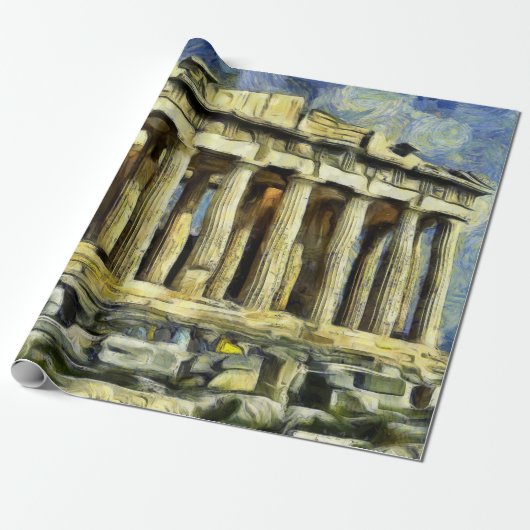 De Akropolis in Athene Cadeaupapier (Uitgerold)