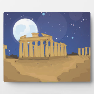De Akropolis van Athene cartoon Fotoplaat
