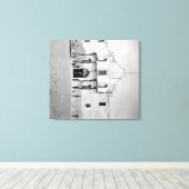 De Alamo in San Antonio, TX foto #1 Canvas Afdruk (Insitu (Houten vloer))