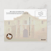 De Alamo, San Antonio, Texas Briefkaart (Achterkant)