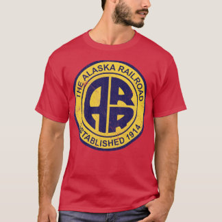 De Alaska Railroad  stijl Vervaagd Ontwerp TSh T-shirt