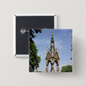 De Albert Memorial van de Albert Hall Vierkante Button 5,1 Cm (Voorkant /achterkant)