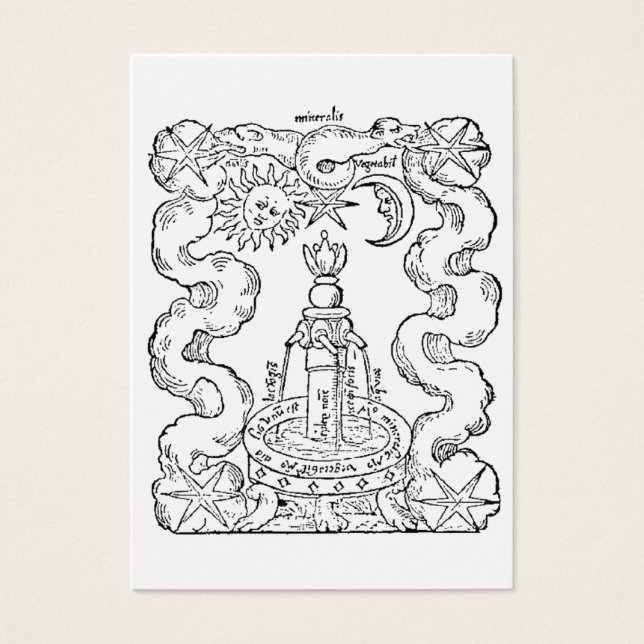 De alchemische fontein visitekaartjes (Voorkant)