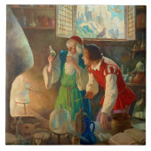 De alchemist door Newell Convers Wyeth Tegeltje (Voorkant)