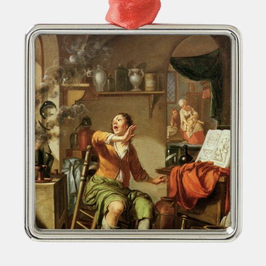 De alchemist metalen ornament (Voorkant)