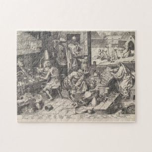 De alchemist na 1558 Pieter Bruegel de Ouderen Legpuzzel