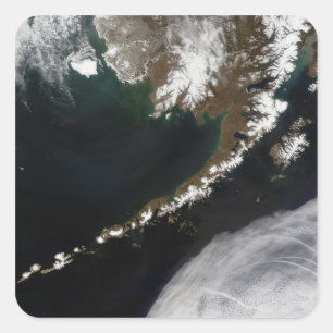 De Aleutiaanse eilanden en het schiereiland Alaska Vierkante Sticker