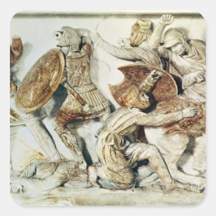 De Alexander Sarcophagus Vierkante Sticker