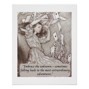 De  Alice in Wonderland Falling Perfect Poster