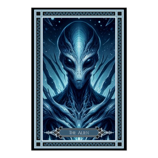 De Alien Tarot-kaart Perfect Poster (Voorkant)
