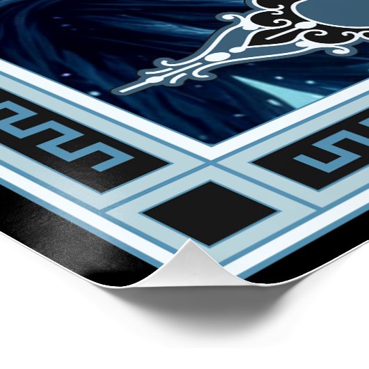 De Alien Tarot-kaart Perfect Poster (Hoek)