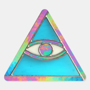De "All Seing Eye"-sticker Driehoek Sticker