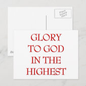 De allerhoogste glorie voor God Briefkaart (Voorkant / Achterkant)