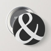 De Almighty Ampersand Ronde Button 7,6 Cm (Voorkant /achterkant)