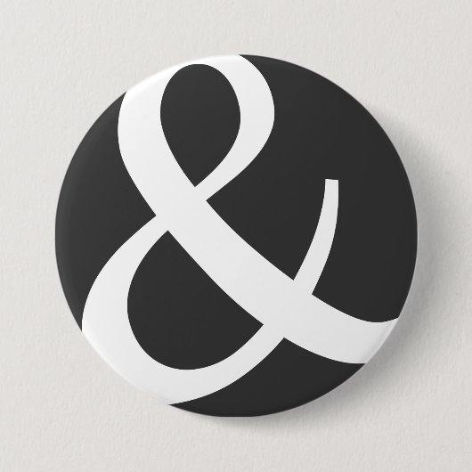 De Almighty Ampersand Ronde Button 7,6 Cm (Voorkant)