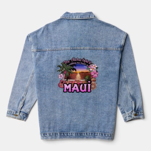 De Aloha Spirit belt me terug naar Maui Denim Jacket (Achterkant)