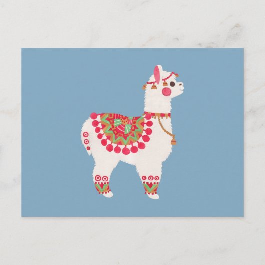 De Alpaca Briefkaart (Voorkant)