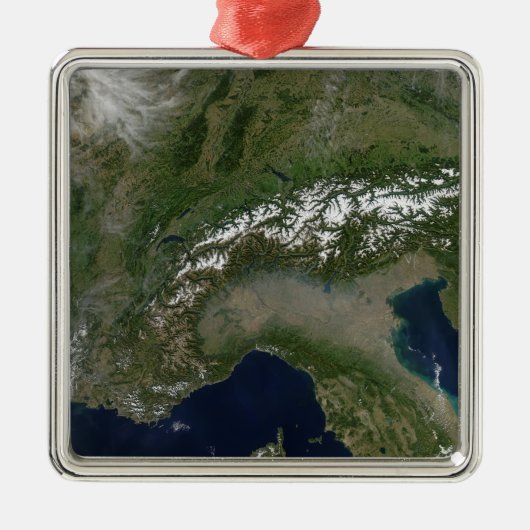 De Alpen 2 Metalen Ornament (Voorkant)