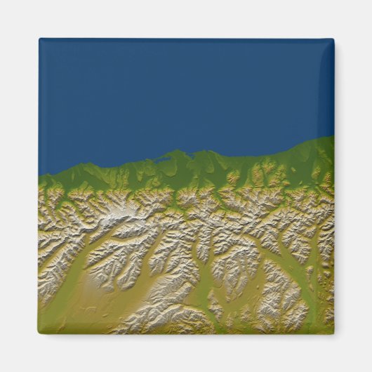 De Alpenfout langs de westkust Magneet (Voorkant)