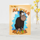 De alpha- Mannelijke Kaart van de Verjaardag (Gele Bloem)