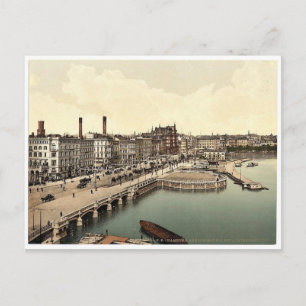 De Alster Pavillion, Jungfernstieg, Hamburg, Germ Briefkaart