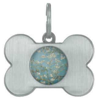 De Amandel van de Takken van Gogh van bloemen komt Huisdieren Naamplaatje
