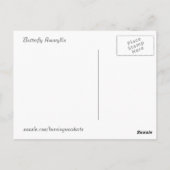 De Amaryllis van de vlinder Briefkaart (Achterkant)