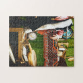 De ambassadeurs die Hans Holbein schilderen Legpuzzel (Horizontaal)