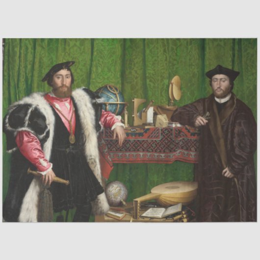 De ambassadeurs, Holbein, jongere Tissuepapier (Voorkant)
