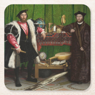 De ambassadeurs, Holbein, jongere Vierkante Kartonnen Onderzetter