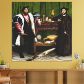 De ambassadeurs van Hans Holbein in de Younger Canvas Afdruk (Insitu (Woonkamer))
