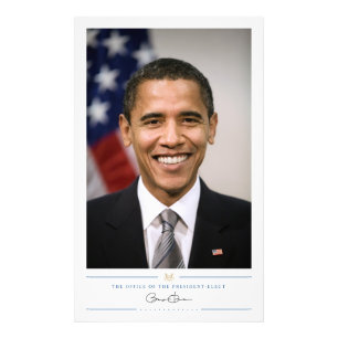 De Amerikaans president-elect Barack Obama Foto Afdruk