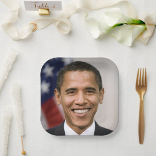 De Amerikaans president-elect Barack Obama Papieren Bordje
