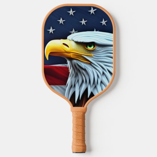 De Amerikaanse adelaar en het vlagpatriottische Pickleball Paddle (Voorkant)