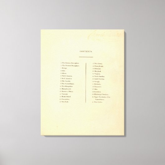 de Amerikaanse algemene atlas Canvas Afdruk (Voorkant)