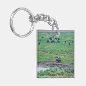 De Amerikaanse Bison Sleutelhanger (Voorkant Links)