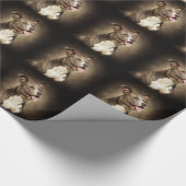 De Amerikaanse Blauwe Pit-Bull Cadeaupapier (Hoek)