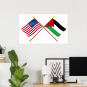 De Amerikaanse en Palestijnse Beweging Gewapende V Poster (Thuiskantoor)