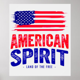 De Amerikaanse geest en het land van de vrije Poster