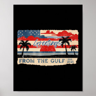 De Amerikaanse Golf van Mexico hernoemt de Vintage Poster